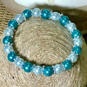 Light Blue Bracelet with Silver accent